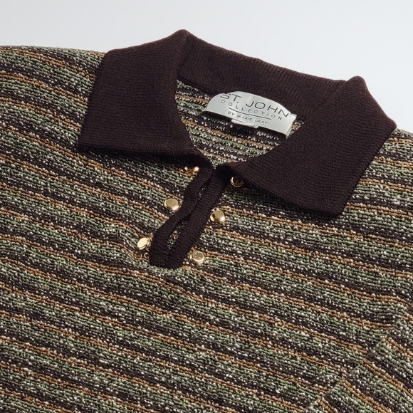 ST JOHN Collection Collared Pull Over Sweater - Picture 7 of 9